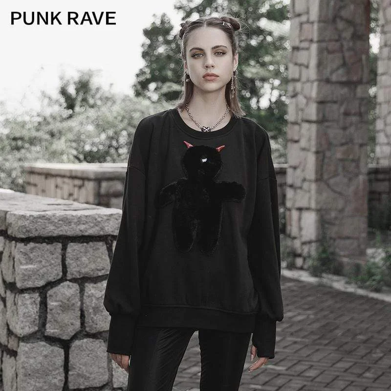 Women's Punk Devil Embroidered Sweatshirt