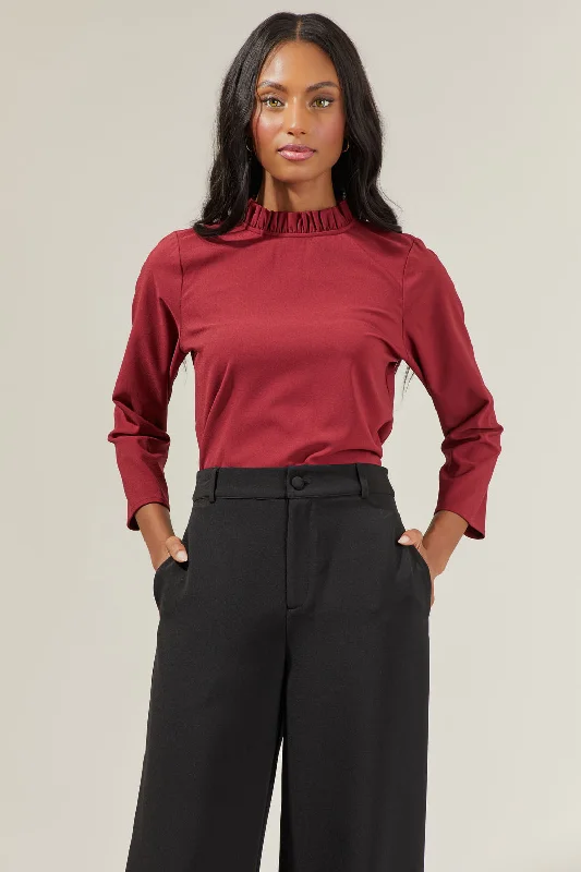 Astana Mock Neck Blouse