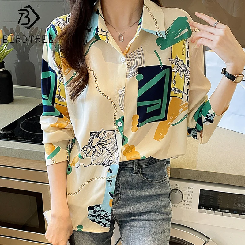 Casual Women Autumn Summer Button Up Long Sleeves Female Clothes Blouses Shirt All Match Basic Tops T27622X