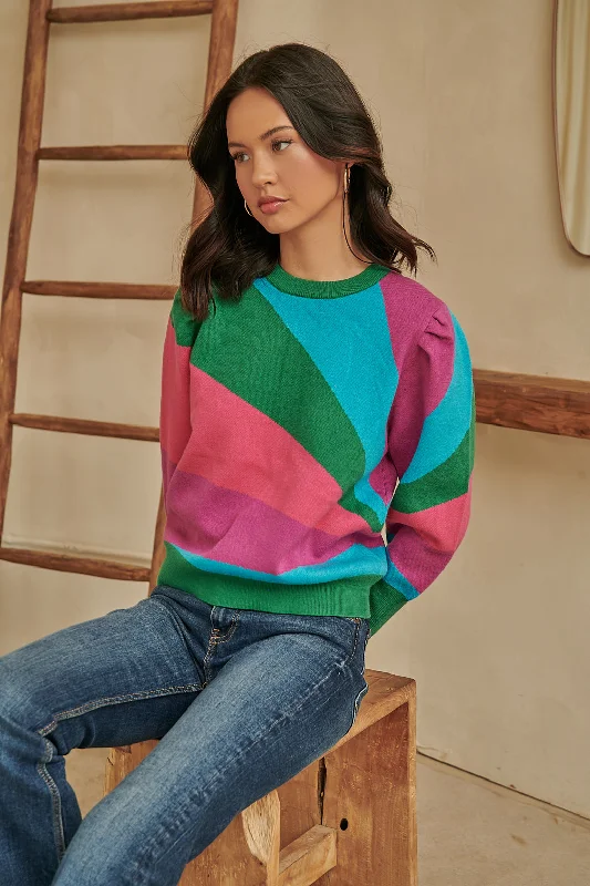 Eloy Graphic Puff Sleeve Sweater