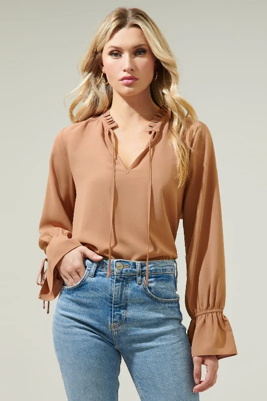 Ezra Split Neck Blouse