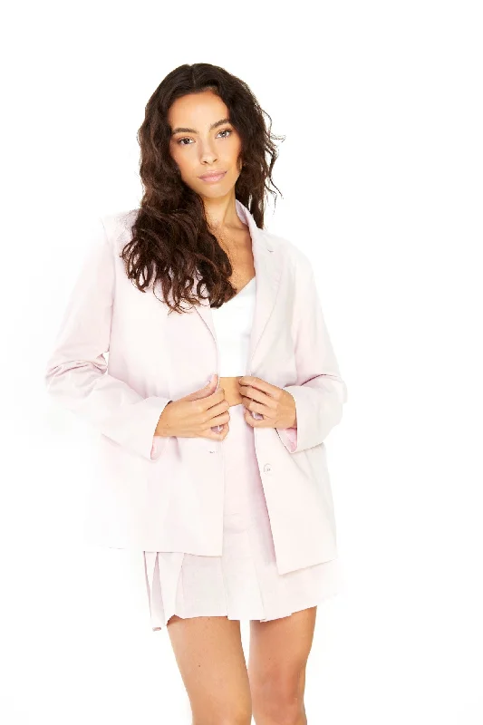 Glamorous Studio Washed Lilac Boxy Oversized Blazer