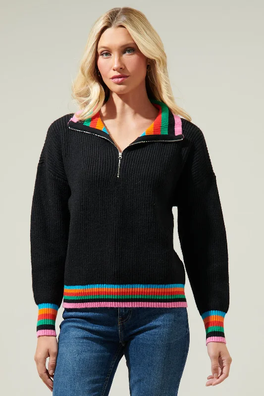 Marriott Rainbow Stripe Long Sleeve Sweater