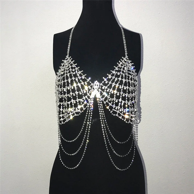 NOVANCE YX719 Diamond Bikini Chest Chain Rhinestone new fall arrivals for women fall sexy womens clothing womens sexy underwear