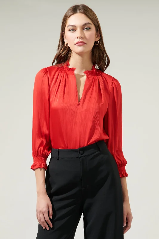 Rodeo Split Neck Blouse